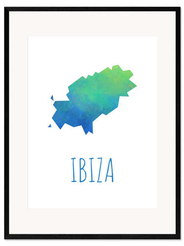 Gerahmter Kunstdruck Ibiza