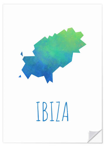 Selvklebende plakat Ibiza