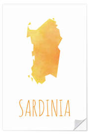 Selvklebende plakat Sardinia