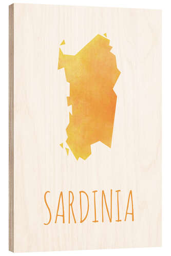 Wood print Sardinia