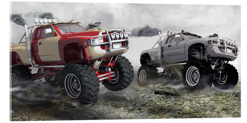 Quadro em acrílico Monster Truck Race