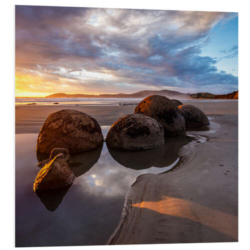 PVC-tavla Moeraki Boulders Sunrise