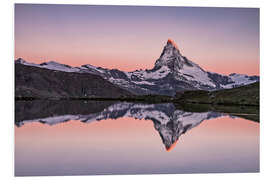 Tableau en PVC Lever du soleil sur le Cervin et Zermatt, Suisse