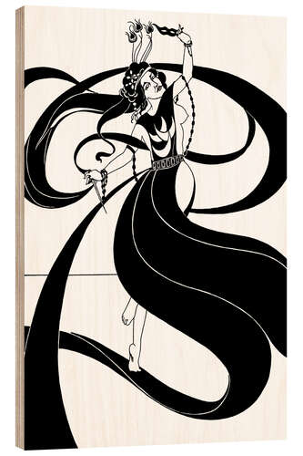 Wood print Oriental dancer