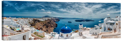 Canvas print Santorini panorama