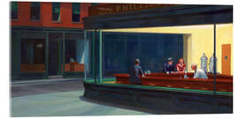 Tableau en verre acrylique  Nighthawks - Edward Hopper