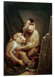 Gallery print The art critic - two monkeys look at a painting