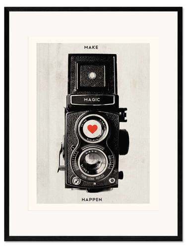 Impression artistique encadrée Appareil photo vintage