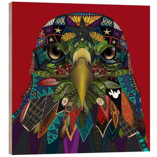 Hout print American eagle