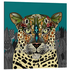 Quadro em alumínio Leopard Queen teal