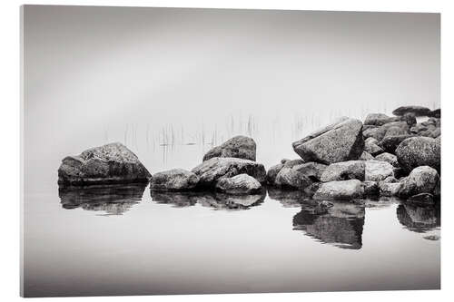 Acrylic print Stones in water