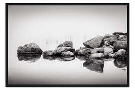 Gerahmter Kunstdruck Steine im Wasser