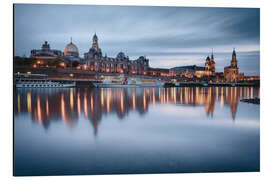 Magnettafel Dresden Altstadt zur blauen Stunde