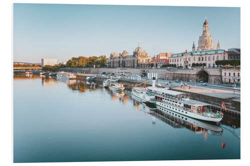 PVC print Dresden old town sunrise