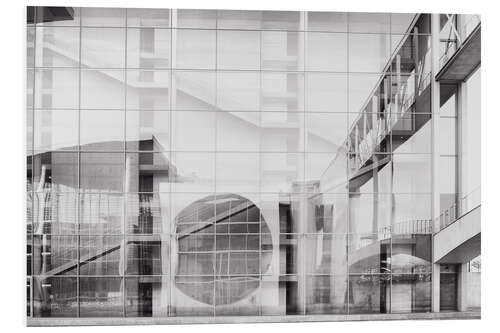 PVC print Reflection on Paul Löbe House in Berlin's government district