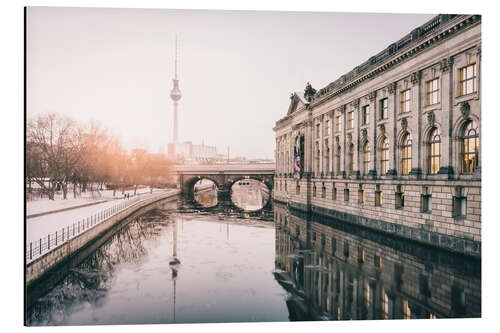 Tableau en aluminium Bode Museum Berlin in winter