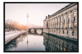 Gerahmter Kunstdruck Bodemuseum Berlin im Winter