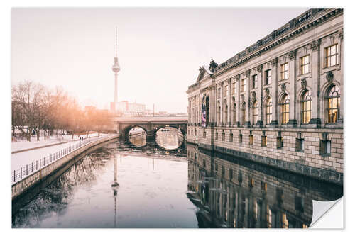 Selvklebende plakat Bode Museum Berlin in winter