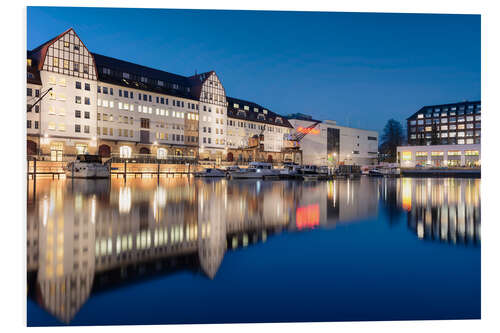 Foam board print Tempelhofer Hafen Berlin at the blue hour