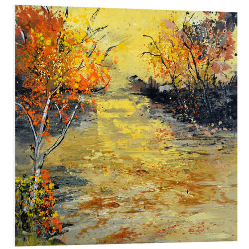 Foam board print Autumnal pond