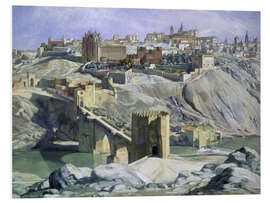 Foam board print Landscape of Toledo