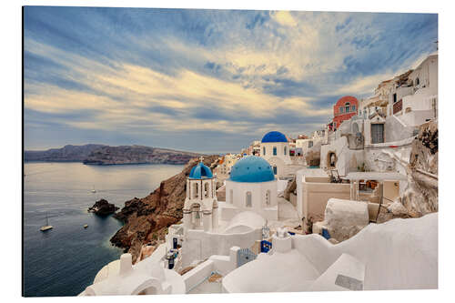 Aluminium print View of Oia, Santorini