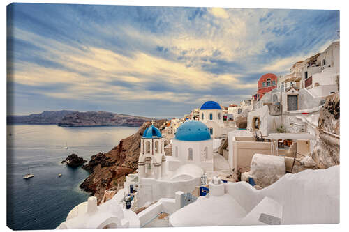 Lerretsbilde View of Oia, Santorini