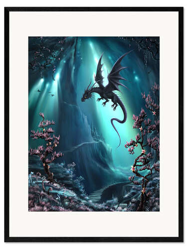 Ingelijste kunstdruk The dragon caves of La Stilla