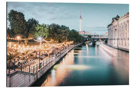 Cuadro de aluminio Strandbar Mitte in Berlin at the blue hour