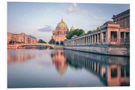 Print på skumplade Berliner Dom in the evening light