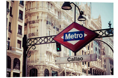 Galleritryck Metroskylt vid Callao i Madrid