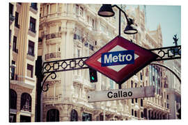 Magnettafel U-Bahn-Symbol in Madrid