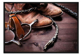 Gerahmter Kunstdruck Cowboy Sachen