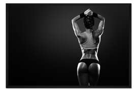 Gerahmter Kunstdruck Athletische junge Frau