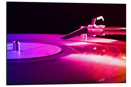 Magnettafel Plattenspieler mit farbiger Vinyl-Schallplatte