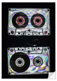 Selvklebende plakat Vintage cassette tape