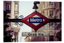 PVC-taulu Metro sign, Madrid