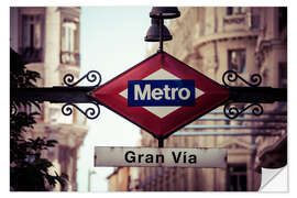 Wandsticker Metroschild – Madrid