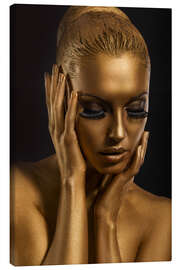 Leinwandbild Fantastisches Gold-Make-Up