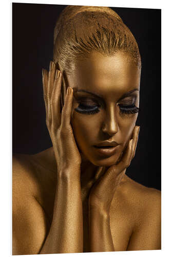 PVC print Fantastische gouden make-up