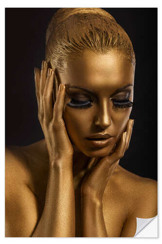 Selvklebende plakat Fantastic Gold Make Up