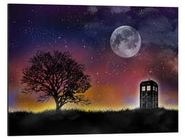 Aluminium print The Tardis at night, Doctor Who