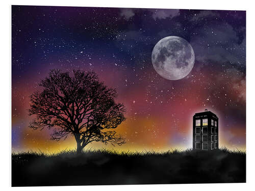 Foam board print The Tardis at night, Doctor Who