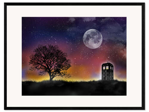 Framed art print The Tardis at night, Doctor Who