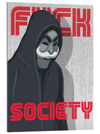 Tableau en plexi-alu F*ck Society, Mr. Robot