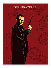 Wall print  Crowley, Supernatural - Golden Planet Prints