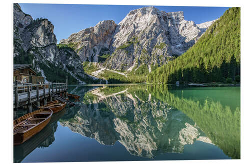 Quadro em PVC Braies Lake, South Tyrol, Italy