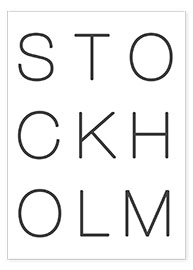 Poster  Stockholm minimalistisch - Finlay and Noa