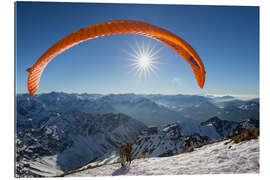 Quadro em plexi-alumínio paragliding start