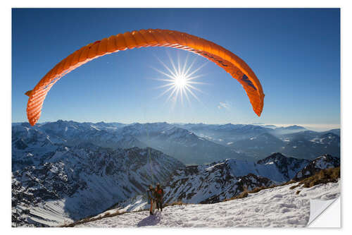 Sticker mural paragliding start